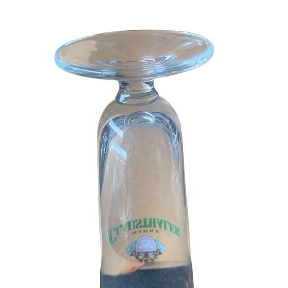 Pre Owned Marke Clausthaler German Beer Gold Rim Footed Pilsner Glass Classic - Picture 8 of 12